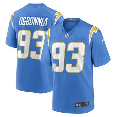 Maillot de joueur match des Chargers Los Angeles Nike Otito Ogbonnia pour homme, bleu poudre