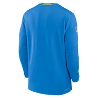Men's Nike Powder Blue Los Angeles Chargers Coach Half-Zip Sweatshirt