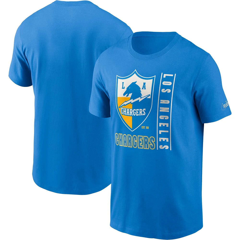 Men's Nike  Powder Blue Los Angeles Chargers Lockup Essential T-Shirt