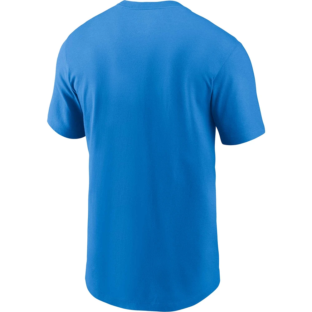 Men's Nike  Powder Blue Los Angeles Chargers Lockup Essential T-Shirt