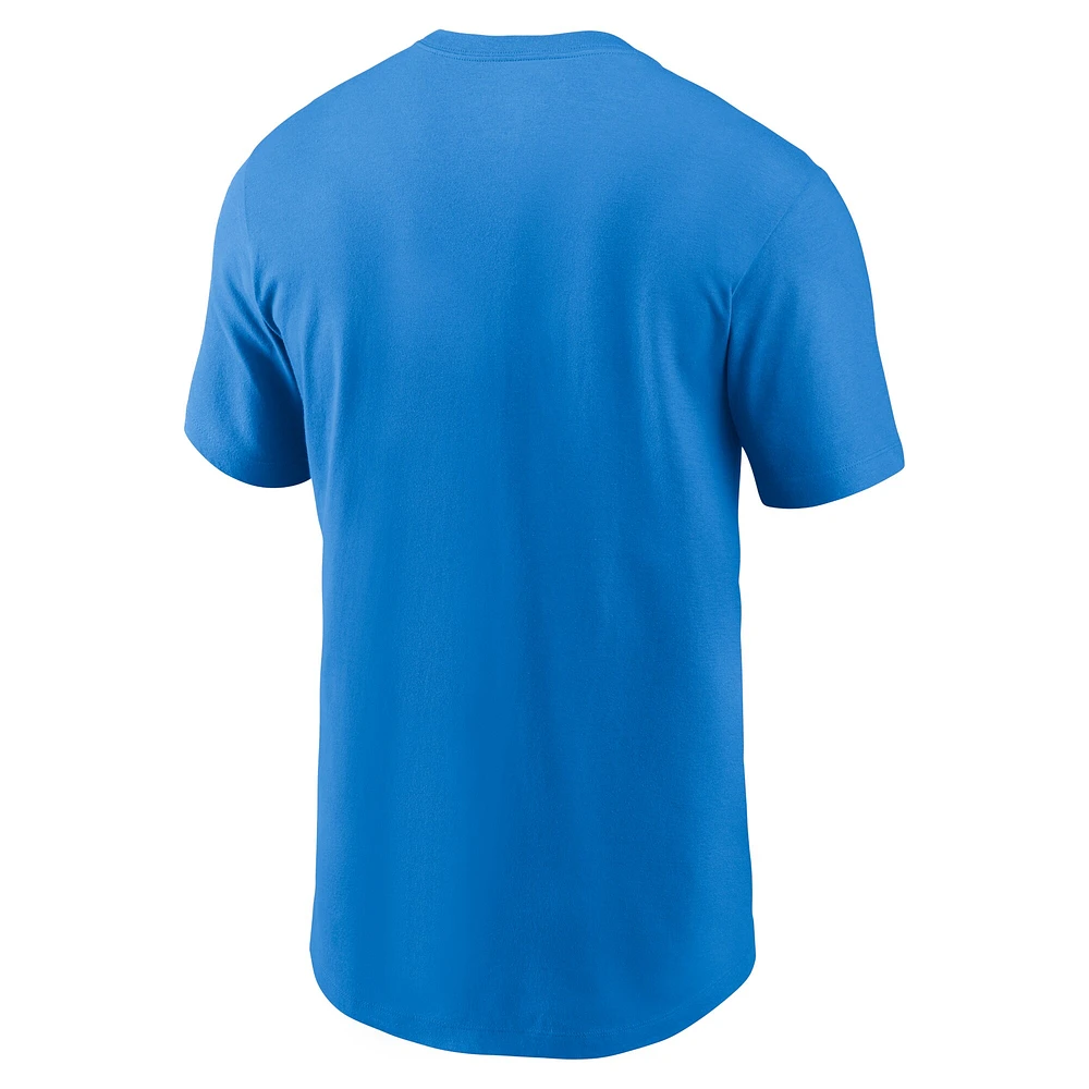 Men's Nike Powder Blue Los Angeles Chargers Rewind Logo Essential T-Shirt