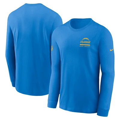 T-shirt Nike à manches longues bleu poudre Los Angeles Chargers pour homme