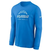 Men's Nike Powder Blue Los Angeles Chargers Sideline Performance Long Sleeve T-Shirt