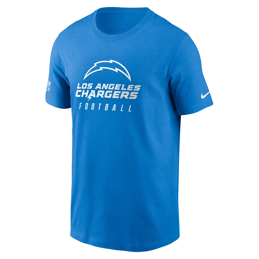 Men's Nike  Powder Blue Los Angeles Chargers Sideline Performance T-Shirt