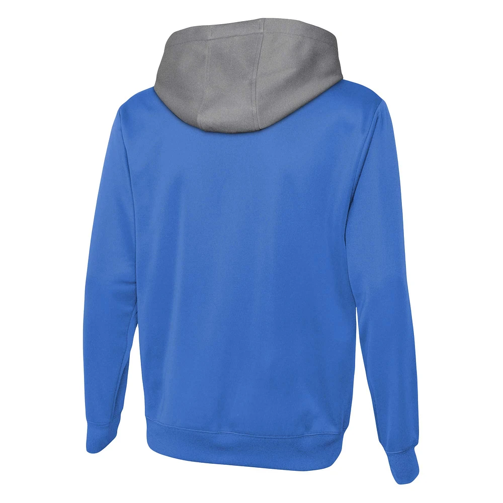 Men's Powder Blue Los Angeles Chargers Combine Authentic Field Play Full-Zip Hoodie Sweatshirt
