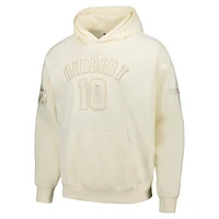 Men's Pro Standard Justin Herbert Cream Los Angeles Chargers Player Name & Number Pullover Hoodie
