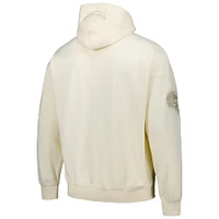 Men's Pro Standard Justin Herbert Cream Los Angeles Chargers Player Name & Number Pullover Hoodie