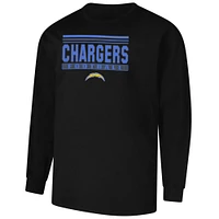 Men's Profile  Black Los Angeles Chargers Big & Tall Pop Long Sleeve T-Shirt