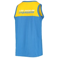 Men's Starter Powder Blue/Gold Los Angeles Chargers Team Touchdown Fashion Tank Top