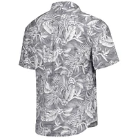 Men's Tommy Bahama Gray Los Angeles Chargers Aqua Lush Full-Button Shirt