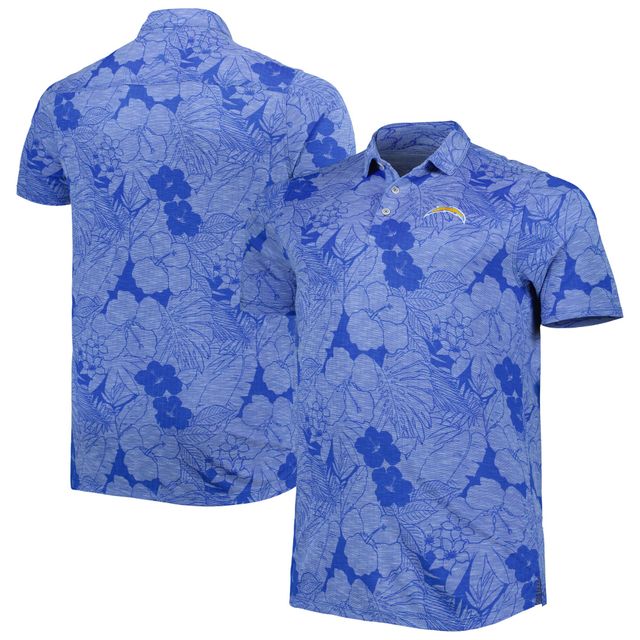 Polo Tommy Bahama Powder Blue Los Angeles Chargers Big & Tall Miramar Blooms pour homme