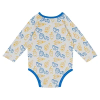 Newborn & Infant Los Angeles Chargers Little Champ Long Sleeve Bodysuit, Pants Cuffed Knit Hat 3-Piece Set