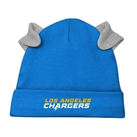 Newborn & Infant Los Angeles Chargers Little Champ Long Sleeve Bodysuit, Pants Cuffed Knit Hat 3-Piece Set