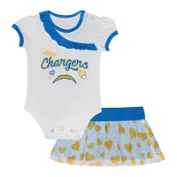 Newborn & Infant Los Angeles Chargers Love My Team Bodysuit Skirt Set