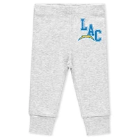 Newborn & Infant WEAR by Erin Andrews Los Angeles Chargers Three-Piece Turn Me Around Bodysuits Pant Set