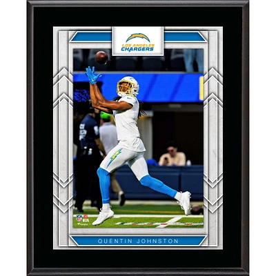 Plaque sublimée du joueur Quentin Johnston Los Angeles Chargers 10,5" x 13"