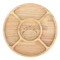 The Memory Company Los Angeles Chargers Wood Chip & Dip Serving Tray