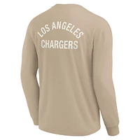Unisex Fanatics Khaki Los Angeles Chargers Elements Super Soft Long Sleeve T-Shirt