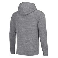 Unisex Homage  Gray Los Angeles Chargers Hyperlocal Raglan Pullover Hoodie