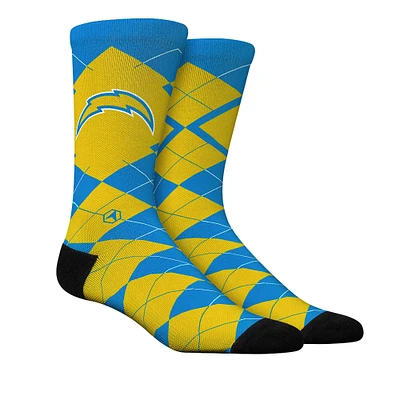 Chaussettes unisexes Rock Em Socks Los Angeles Chargers Argyle Knitted Dress Socks