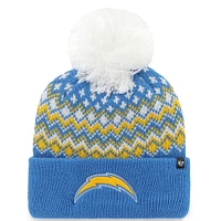Women's '47 Powder Blue Los Angeles Chargers Elsa Cuffed Knit Hat with Pom