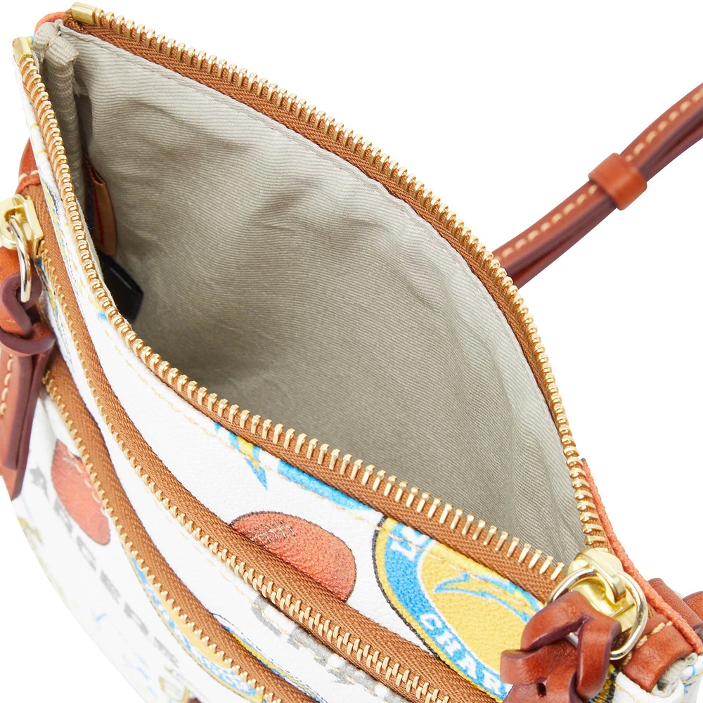 Women's Dooney & Bourke Los Angeles Chargers Triple-Zip Crossbody Bag