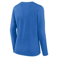 Women's Fanatics Powder Blue Los Angeles Chargers Plus Foiled Play Long Sleeve T-Shirt