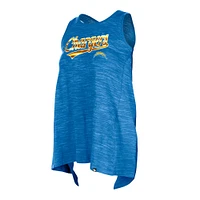 Women's New Era  Powder Blue Los Angeles Chargers Space Dye Active Tank Top