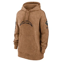 Women's Nike  Brown Los Angeles Chargers Salute To Service Pullover Hoodie