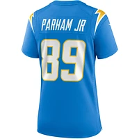 Maillot de match des Chargers Los Angeles Nike Donald Parham Jr. pour femme, bleu poudre