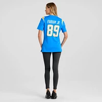 Maillot de match des Chargers Los Angeles Nike Donald Parham Jr. pour femme, bleu poudre