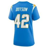 Women's Nike Elijah Dotson  Powder Blue Los Angeles Chargers Team Game Jersey