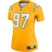 Women's Nike Joey Bosa Gold Los Angeles Chargers Inverted Legend Player Performance Top