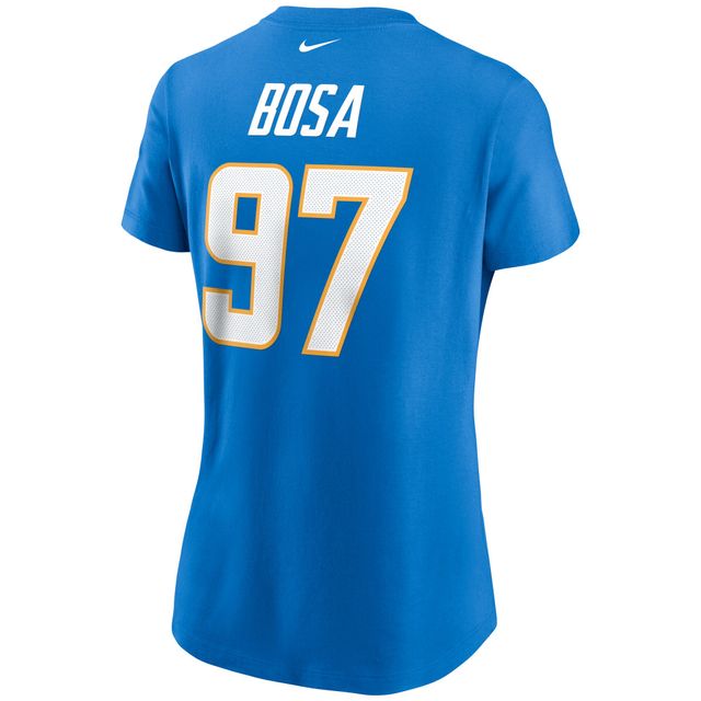T-shirt Nike Joey Bosa pour femme, bleu poudre, nom et numéro des Chargers de Los Angeles