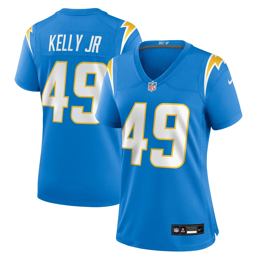 Maillot de match Nike John Kelly Jr. bleu poudre pour femme des Los Angeles Chargers