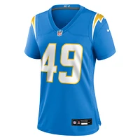 Maillot de match Nike John Kelly Jr. bleu poudre pour femme des Los Angeles Chargers