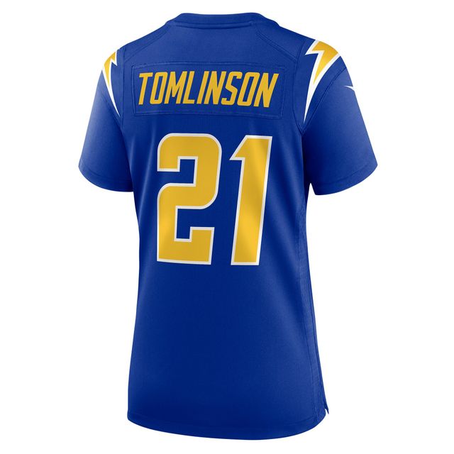 Maillot de match retraité Nike LaDainian Tomlinson Royal Los Angeles Chargers pour femme
