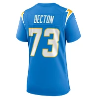 Women's Nike Mekhi Becton  Powder Blue Los Angeles Chargers Team Game Jersey