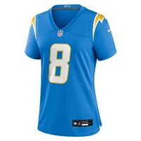 Women's Nike Omarion Hampton  Powder Blue Los Angeles Chargers Team Game Jersey