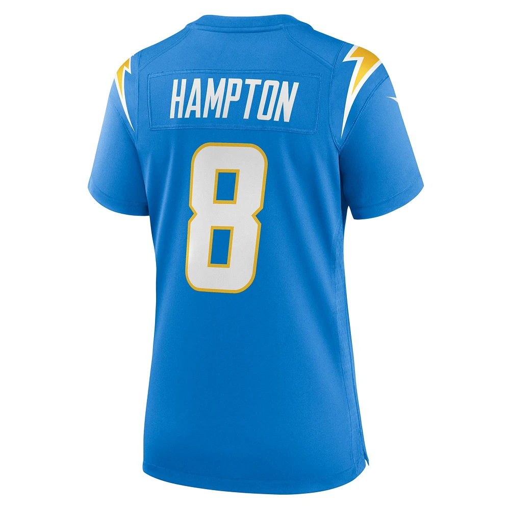 Women's Nike Omarion Hampton  Powder Blue Los Angeles Chargers Team Game Jersey