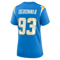 Maillot de joueur match des Chargers Los Angeles Nike Otito Ogbonnia pour femme, bleu poudre