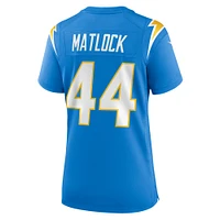Women's Nike Scott Matlock  Powder Blue Los Angeles Chargers Game Jersey