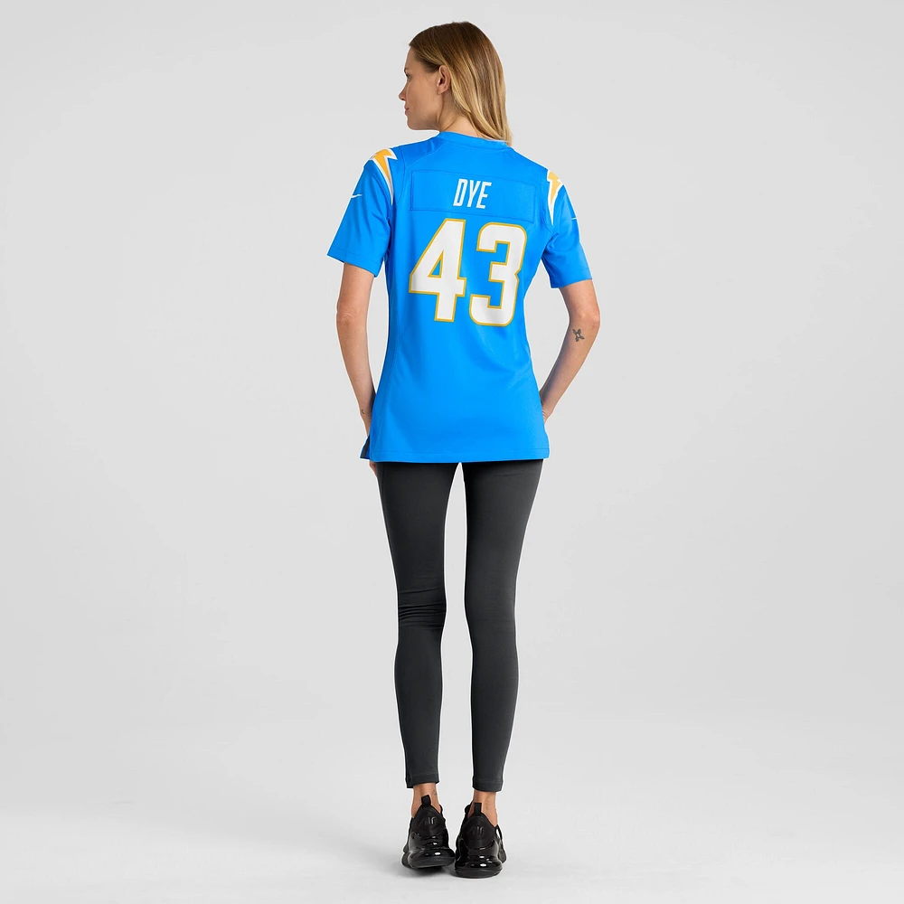 Women's Nike Troy Dye  Powder Blue Los Angeles Chargers Game Jersey