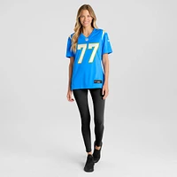 Maillot de match joueur des Chargers Los Angeles Nike Zion Johnson pour femme, bleu poudre