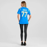 Maillot de match joueur des Chargers Los Angeles Nike Zion Johnson pour femme, bleu poudre