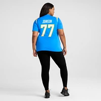 Maillot de match joueur des Chargers Los Angeles Nike Zion Johnson pour femme, bleu poudre
