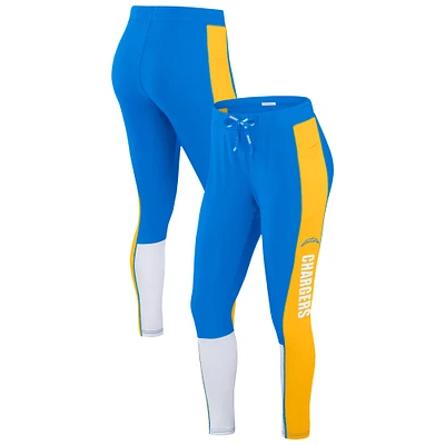Leggings color-block bleu poudré/doré pour femme WEAR by Erin Andrews des Los Angeles Chargers