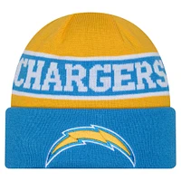 Youth New Era Powder Blue Los Angeles Chargers Active Reversible Cuffed Knit Hat