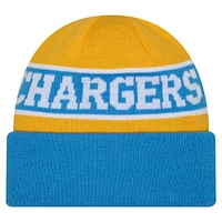 Youth New Era Powder Blue Los Angeles Chargers Active Reversible Cuffed Knit Hat