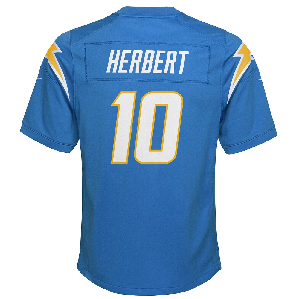 Youth Nike Justin Herbert Powder Blue Los Angeles Chargers Team Game - Jersey